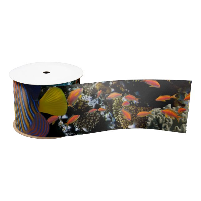 Coral Reef with Fire Coral and Exotic Fishes      Satin Ribbon (Spool)