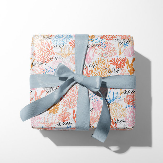 Coral wrapping clearance paper