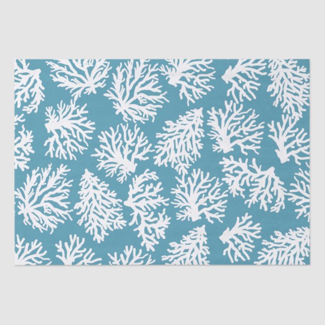 Coral Reefs Beach Summer Wedding  Tissue Paper (Front)
