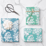 Coral Reefs Beach Summer Wedding  Wrapping Paper Sheets<br><div class="desc">Coral Reefs summer coastal  beach.  Customizable background color to fit your desired color scheme. Use the customize button and choose any color you prefer.</div>