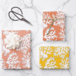 Coral Reefs Beach Summer Wedding  Wrapping Paper Sheets<br><div class="desc">Coral Reefs summer coastal  beach.  Customizable background color to fit your desired color scheme. Use the customize button and choose any color you prefer.</div>