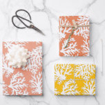 Coral Reefs Beach Summer Wedding  Wrapping Paper Sheets<br><div class="desc">Coral Reefs summer coastal  beach.  Customizable background color to fit your desired color scheme. Use the customize button and choose any color you prefer.</div>