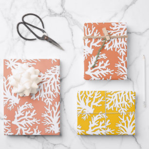 Coral Reefs Beach Summer Wedding Wrapping Paper Sheets