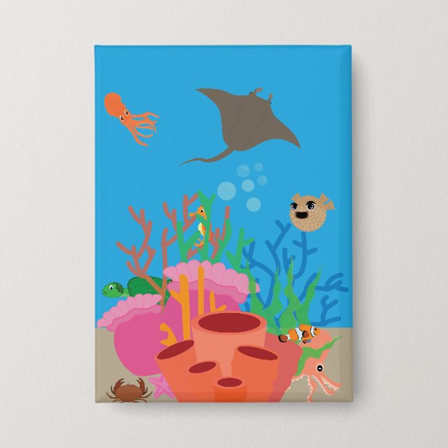Coral Reefs Button (Front)