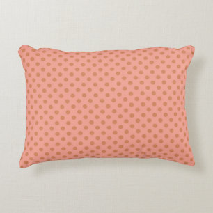Coral retro accent pillow
