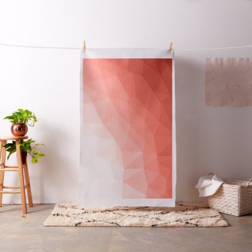 Coral rose geometric mesh ombre pattern fabric