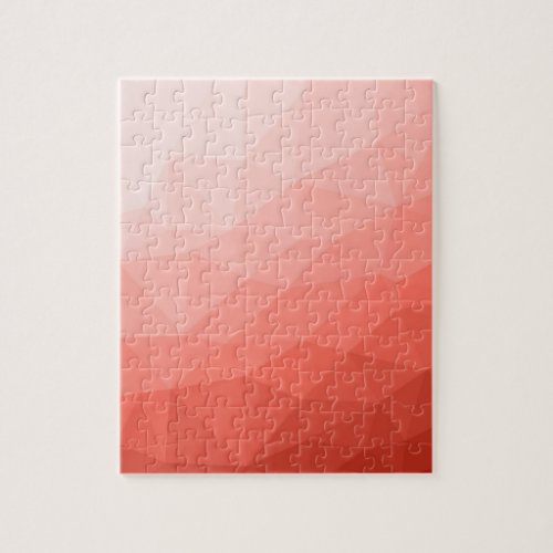 Coral rose geometric mesh ombre pattern jigsaw puzzle