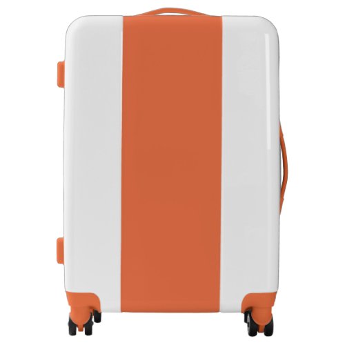 Coral Rose Orange Solid Color Print Luggage