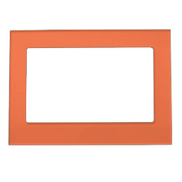 Coral Rose Orange Solid Color Print Magnetic Frame