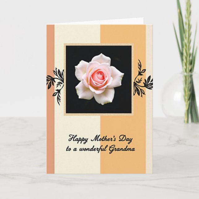 Coral Rose Sweet Mothers Day Card (Front)