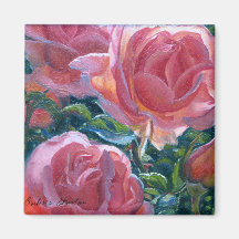 "Coral Roses" Magnet