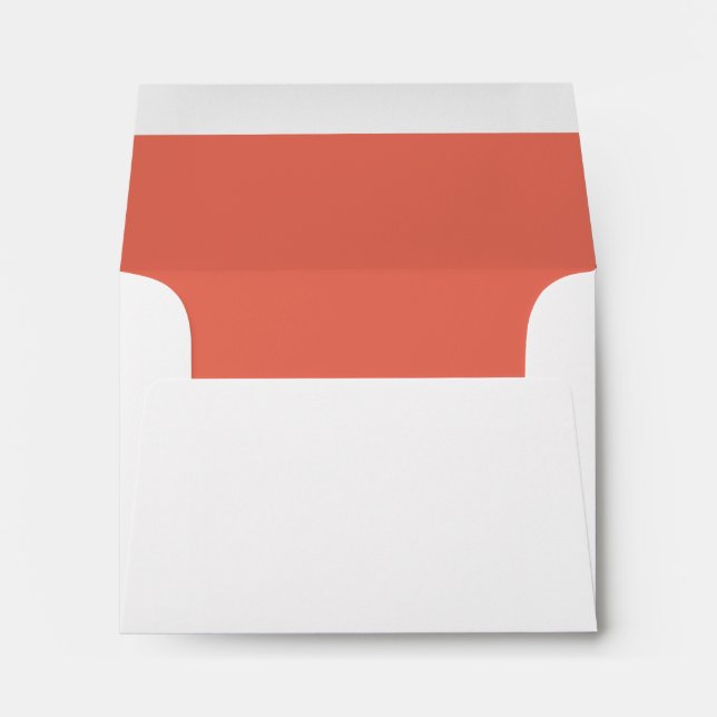 Coral RSVP Wedding Response B21 Envelope (Back (Bottom))