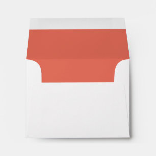 Coral RSVP Wedding Response B21 Envelope