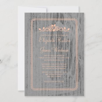 Coral Rustic Country Burlap Wedding Invitations by topinvitations at Zazzle