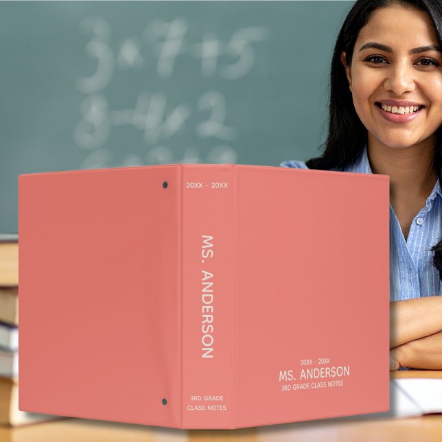 Coral School 3 Ring Binder (Creator Uploaded)