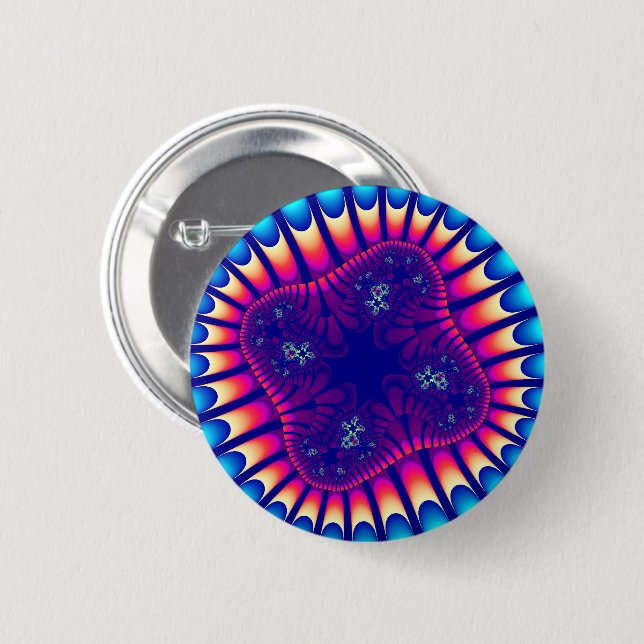 Coral Sea Flower Button (Front & Back)