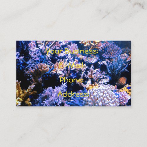 Coral Sea Life Business Card