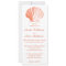 Coral Sea Shells Wedding Invitation