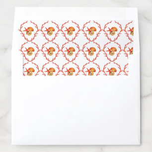 Coral & Seashell Beach wedding Envelope Liner