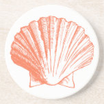 Coral Seashell Coasters<br><div class="desc">Coral Seashell Coasters are a beautiful gift. If you are using this design for your wedding invitations,  consider these coasters for wedding party gifts.</div>
