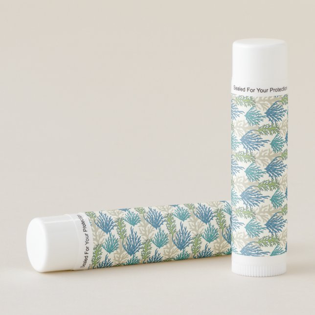 Coral Seaweed Pattern lip balm (Front)