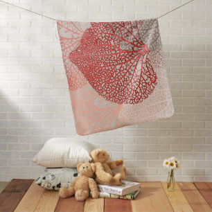 Coral Shadow Baby Blanket