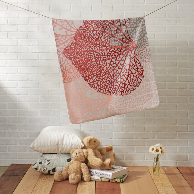 Coral Shadow Baby Blanket (In Situ)
