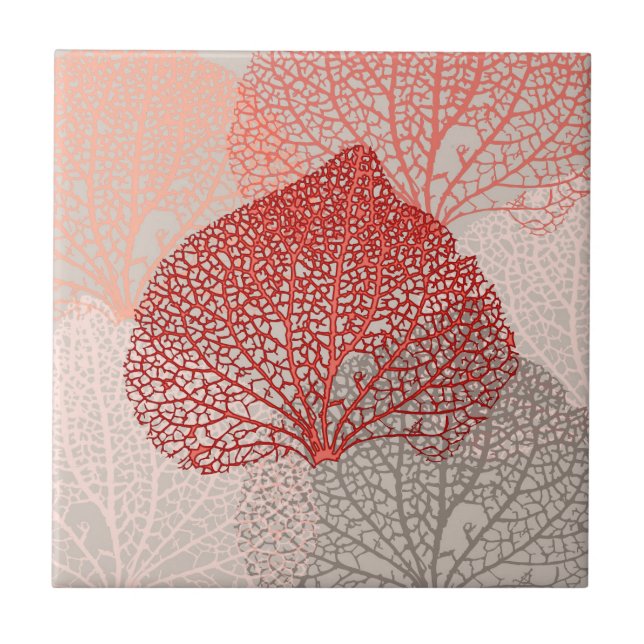 Coral Shadow Ceramic Tile (Front)