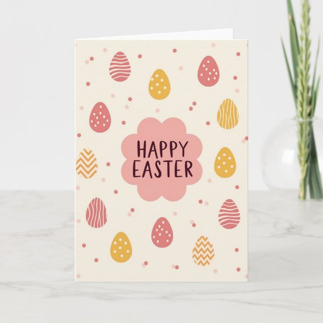 Coral Shapes Easter Card (Front)