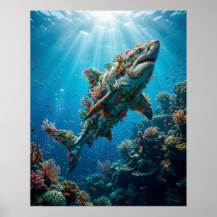 Coral Shark Reef Fantasy Decor