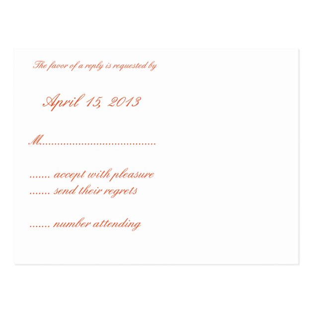 Coral Shell Beach Wedding RSVP Postcard