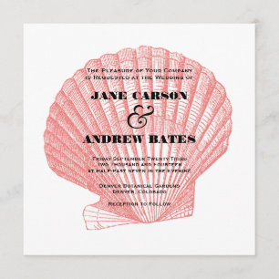 Coral Shell Invitation