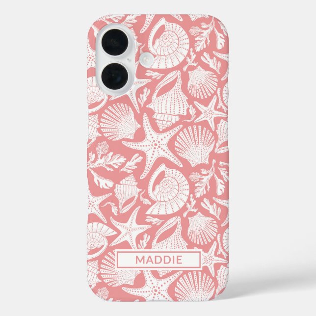 Coral Shells Personalized Case-Mate iPhone Case (Back)