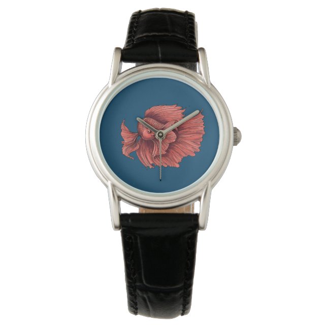Coral Siamese fighting fish Watch (Front)