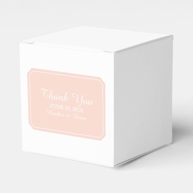 Coral Simply Elegant Favor Boxes (Front Side)