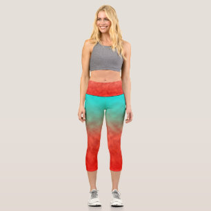 Coral Sky Memory Capri Leggings