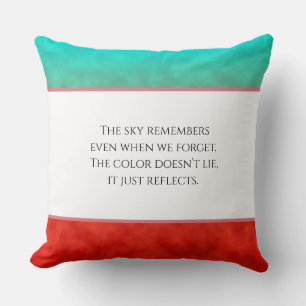 Coral Sky Memory Throw Pillow