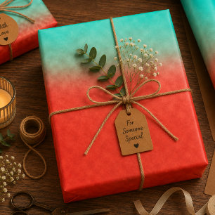 Coral Sky Memory Wrapping Paper Sheets
