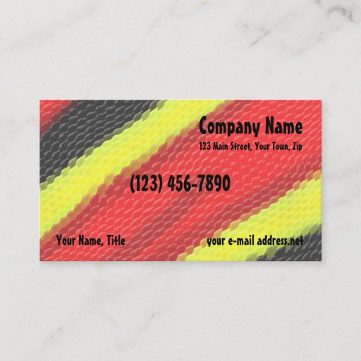 Customizable Coral Snake Business Card Templates