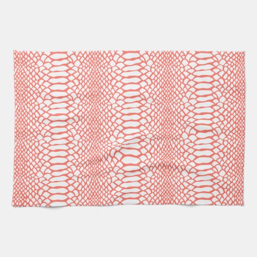 Coral Snake Skin Pattern Kitchen Towel