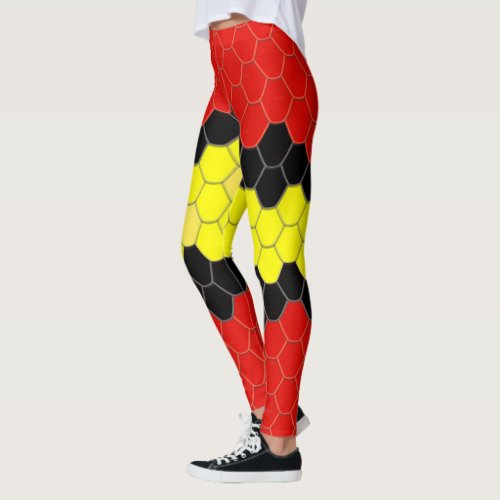 Coral Snake Skin Pattern Leggings