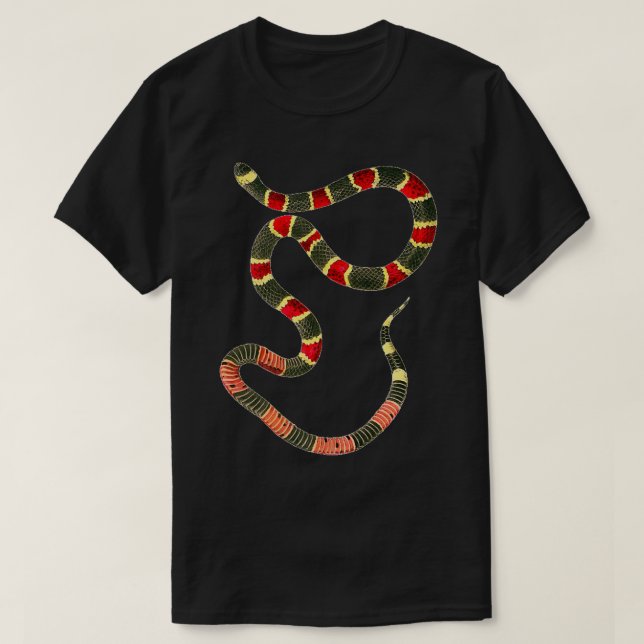 Coral Snake Slithery Striped Reptile Premium  T-Shirt (Design Front)