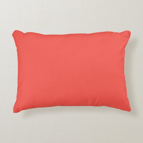  Coral solid color  Accent Pillow