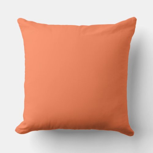 Coral Solid Color Background Throw Pillow
