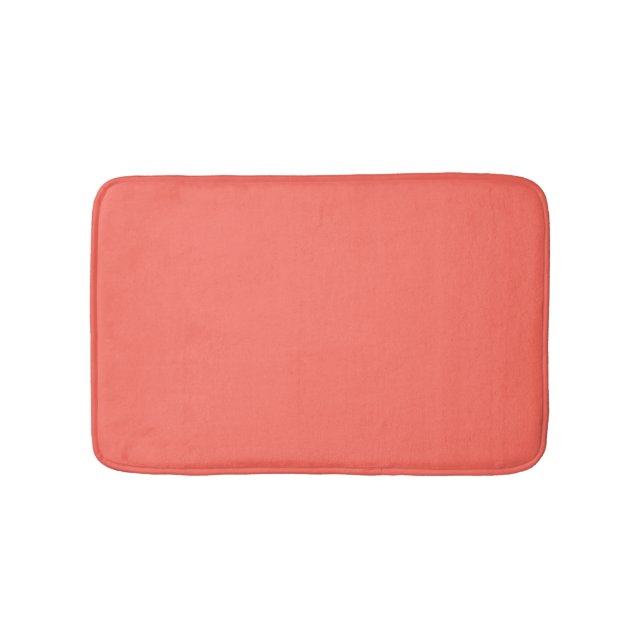 Coral Solid Color Bath Mat (Front)
