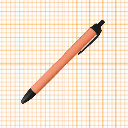 Coral Solid Color Black Ink Pen