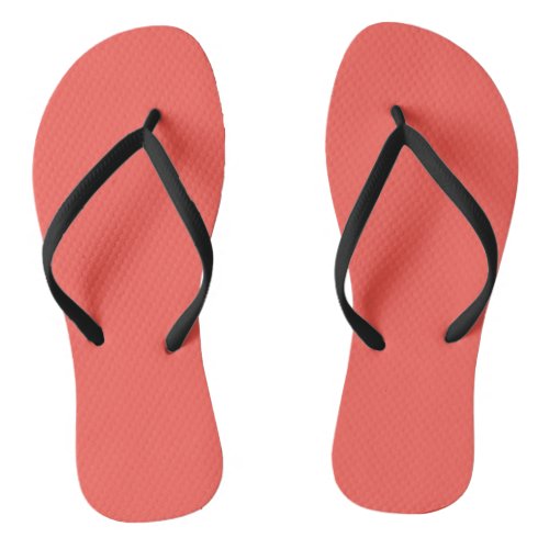  Coral solid color  Flip Flops