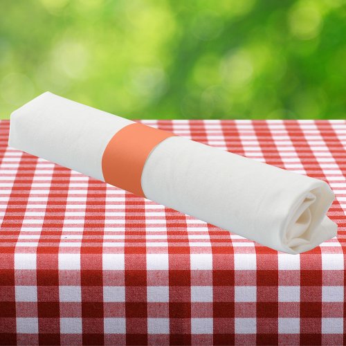 Coral Solid Color Napkin Bands