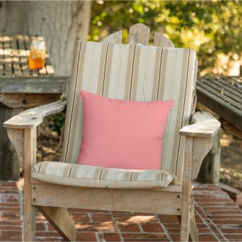 Coral Solid Color Outdoor Pillow by SimplyBoutiques at Zazzle