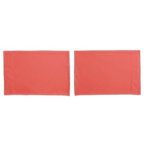  Coral solid color  Pillow Case